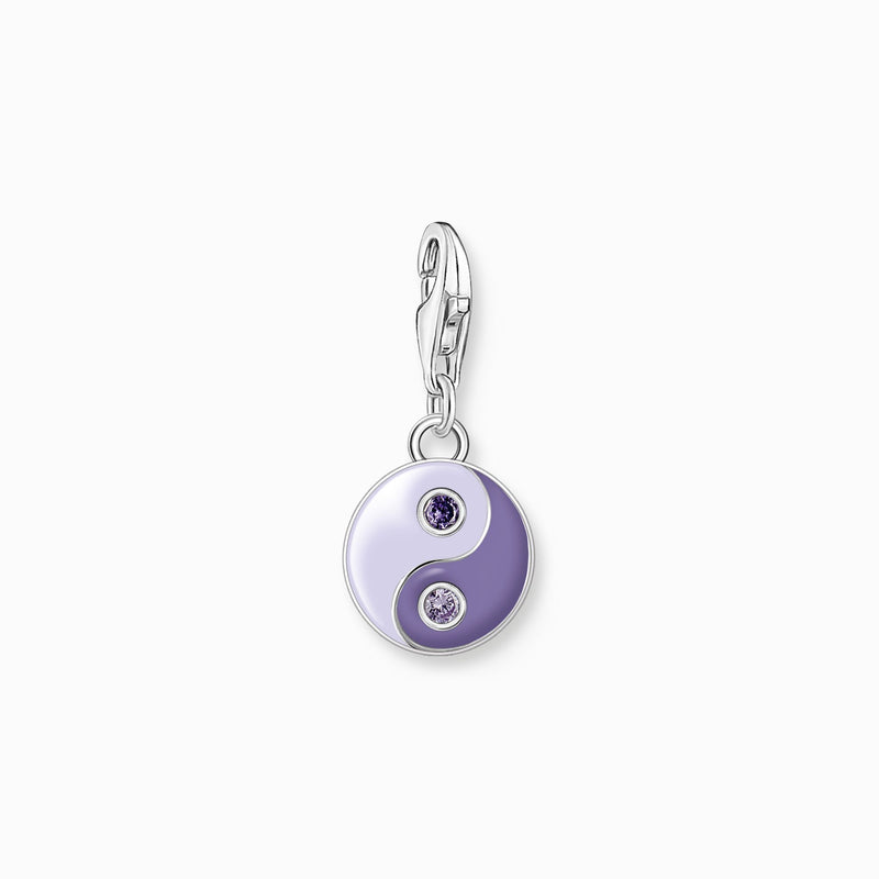 Thomas Sabo Charm pendant purple yin & yang silver 1918-041-13