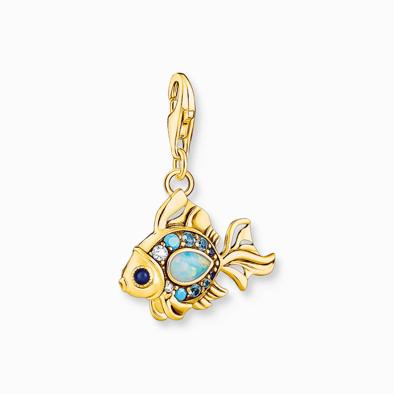 Thomas Sabo Charm pendant colourful fish gold plated 1921-959-7