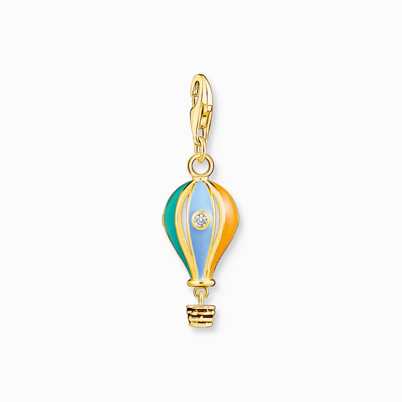 Thomas Sabo Charm pendant colourful hot air balloon gold plated 1922-565-7