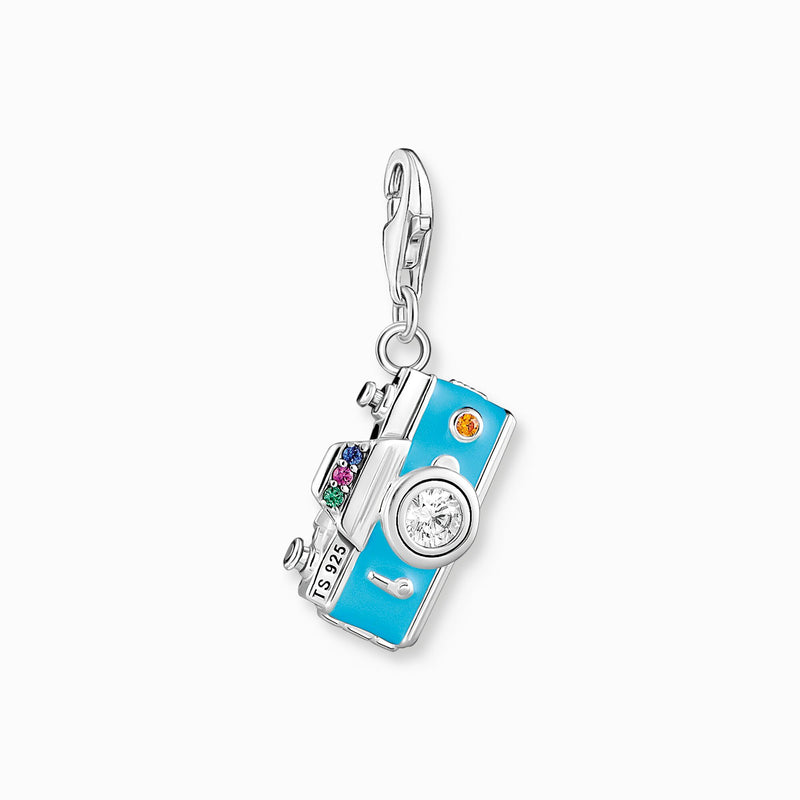 Thomas Sabo Charm pendant turquoise retro camera silver 1924-340-7