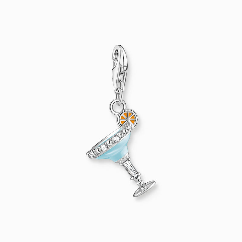 Thomas Sabo Charm pendant blue cocktail glass silver 1930-041-7