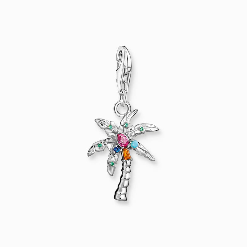 Thomas Sabo Charm pendant colourful palm tree silver 1932-342-7