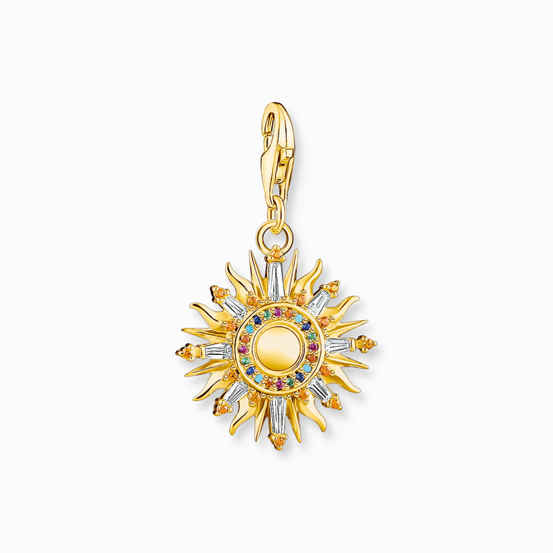 Thomas Sabo Charm pendant colourful sun gold plated 1935-488-7