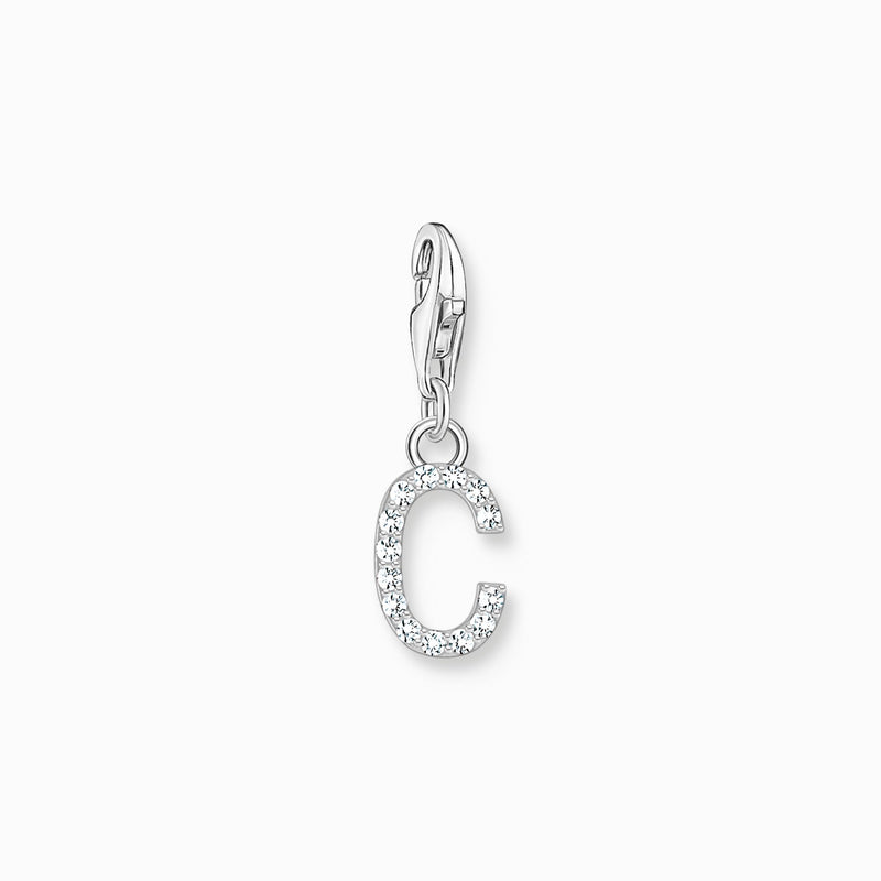 Thomas Sabo Charm pendant letter C with white stones silver 1943-051-14