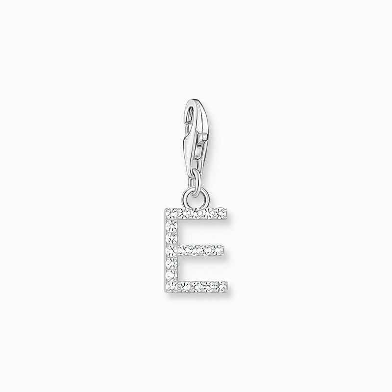 Thomas Sabo Charm pendant letter E with white stones silver 1945-051-14