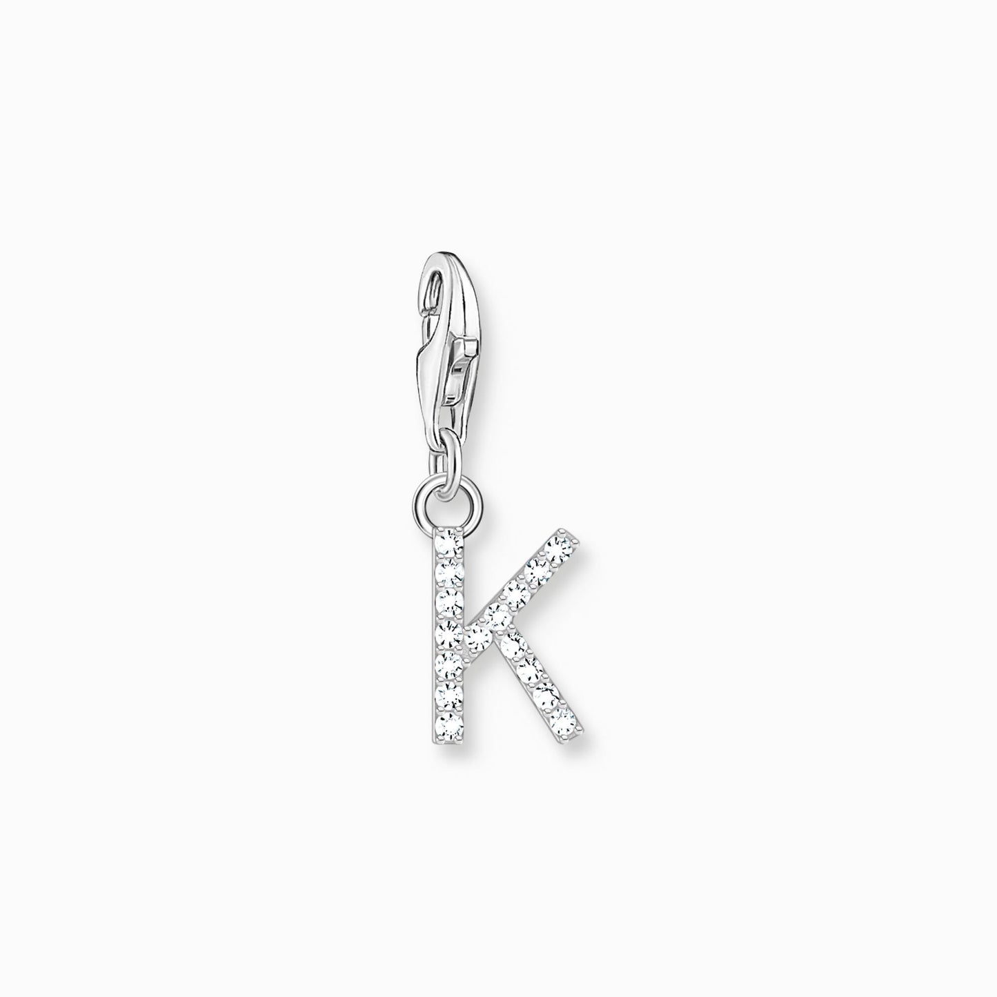 Thomas Sabo Charm Pendant letter K with white stones Silver 1950-051-14
