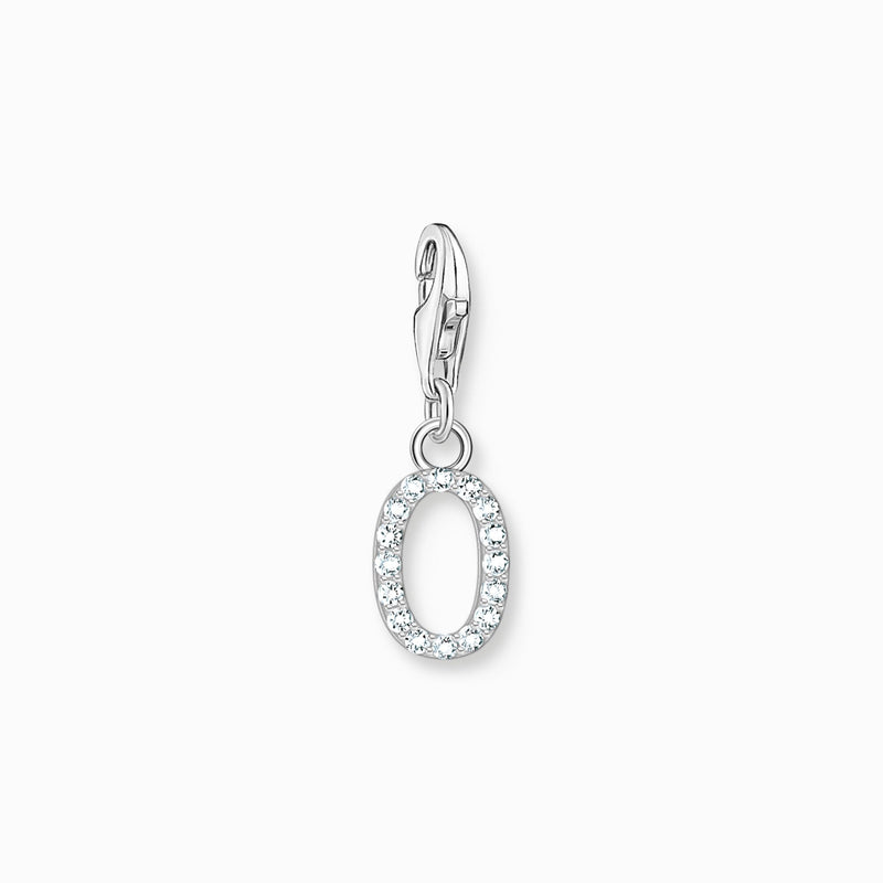 Thomas Sabo Charm pendant letter O with white stones silver 1952-051-14