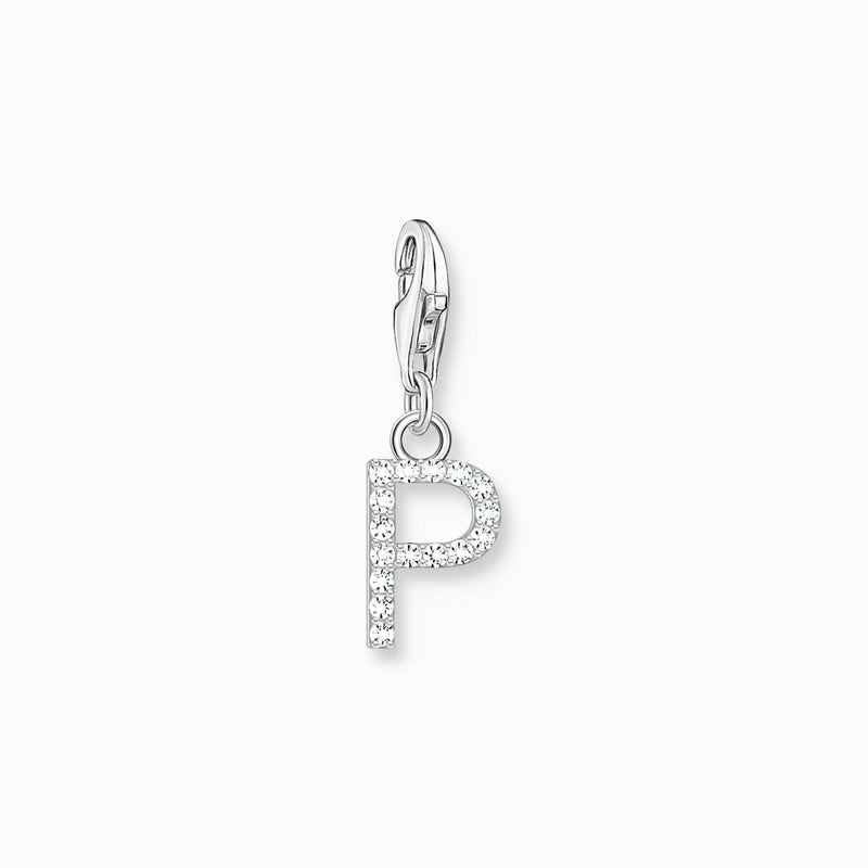 Thomas Sabo Charm pendant letter P with white stones silver 1953-051-14