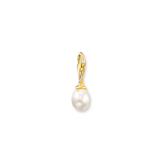 Thomas Sabo Charm Pendant White Pearl Gold Plated 1996-430-14