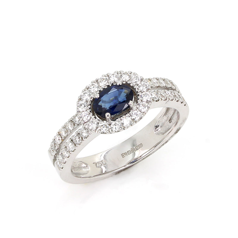 18ct Gold Sapphire & Diamond Ring OR1136