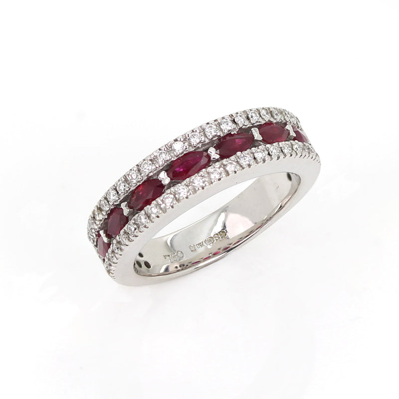 18ct Gold Ruby & Diamond Ring OR741