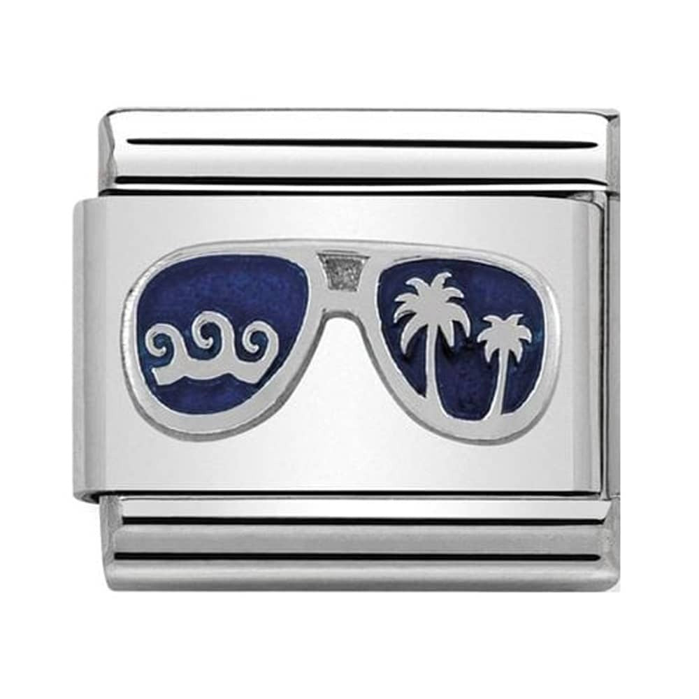 NOMINATION Enamel Blue Miami Sunglasses Charm 330202-48
