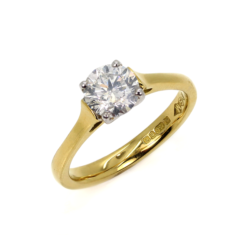 18ct Gold Solitaire Diamond Ring - ASM1406