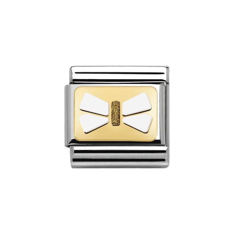 Nomination CLASSIC Gold Elegance White Bow Charm 030280/41