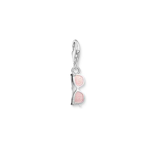 Thomas Sabo charm pendant Pink Sunglasses with white stones silver 2027-041-9