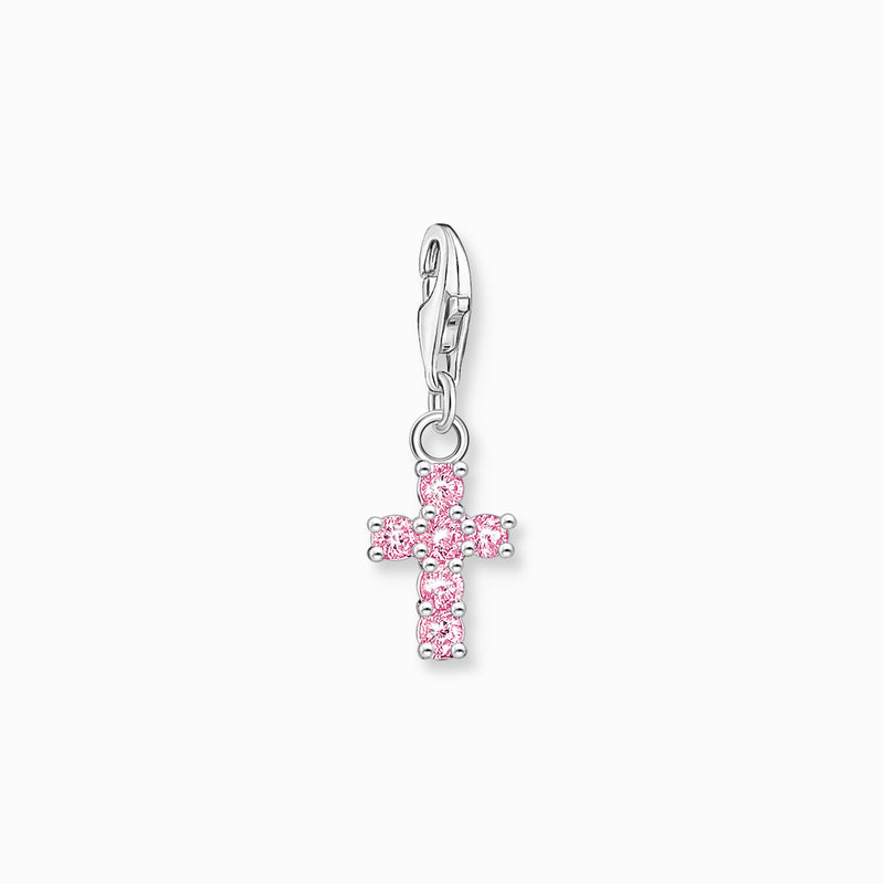 Thomas Sabo Charm pendant pink cross silver 2032-051-9