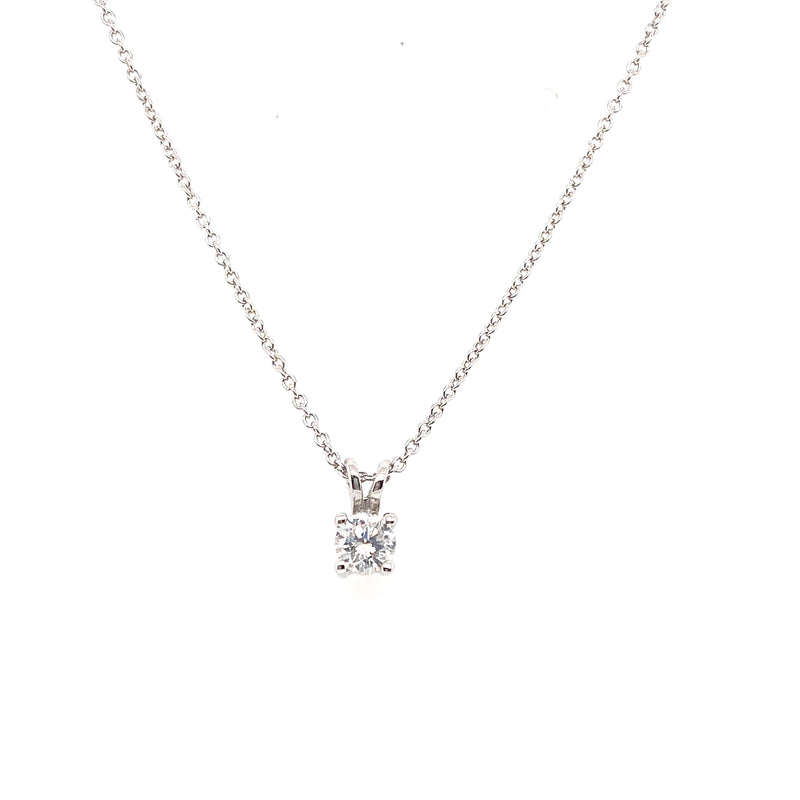 18ct Gold Solitaire Diamond Necklace