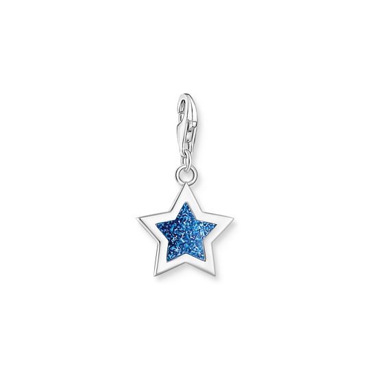 Thomas Sabo Silver Star Charm Dark Blue 2055-007-32