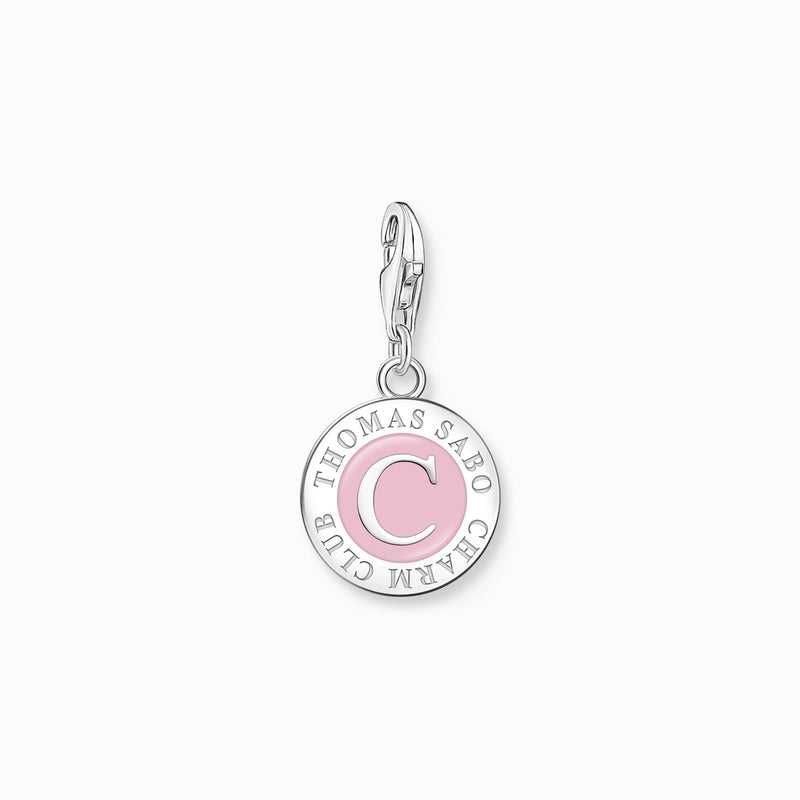 Thomas Sabo Member Charm Pink Charmista Coin Silver 2096-007-9