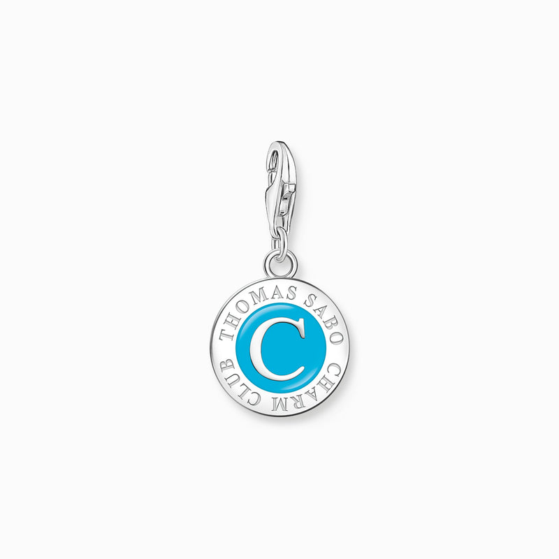 Thomas Sabo Member Charm Turquoise Charmista Coin Silver 2098-007-17