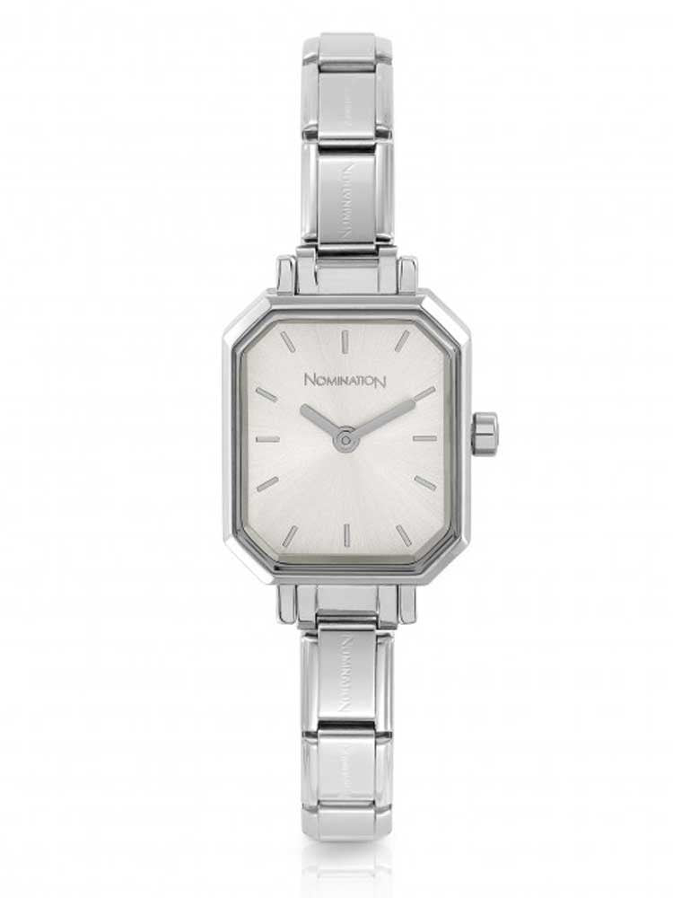 Nomination Paris Silver Rectangular Dial Bracelet Watch 076030-017