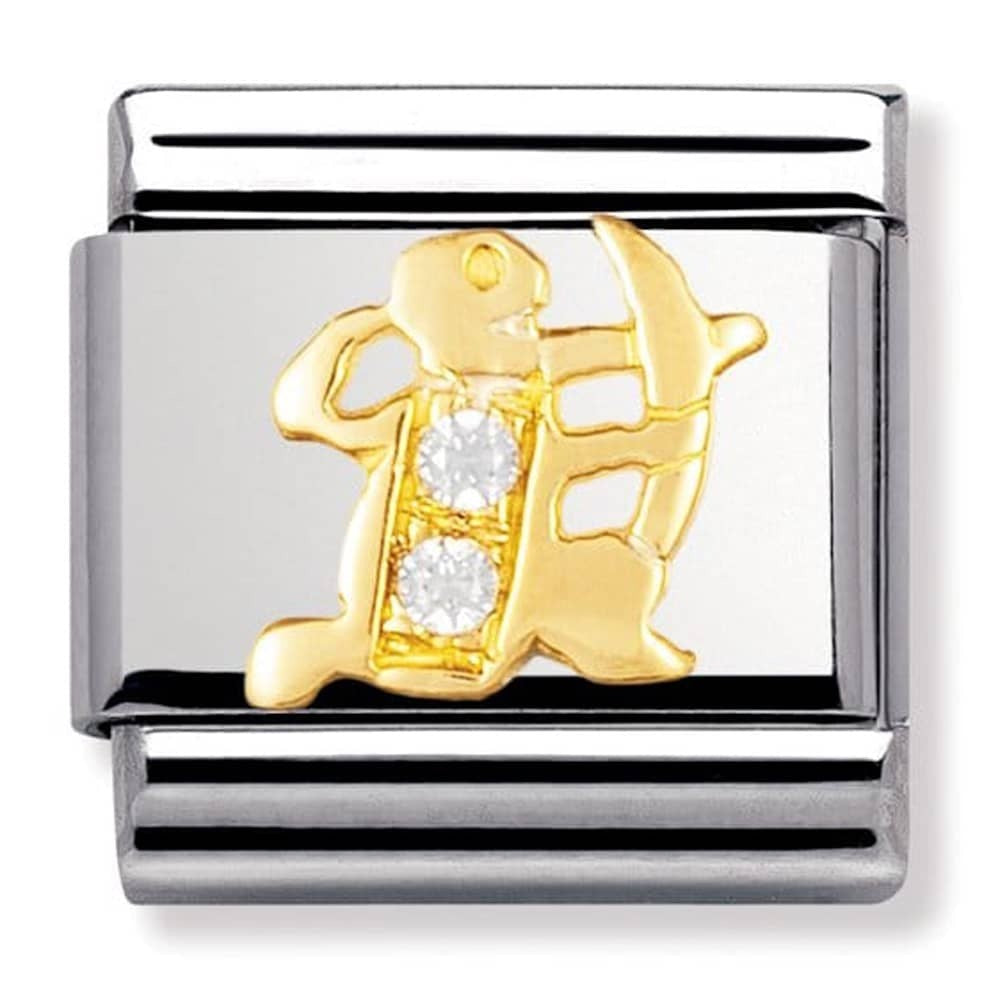 NOMINATION Gold CZ Sagittarius Charm 030302-09