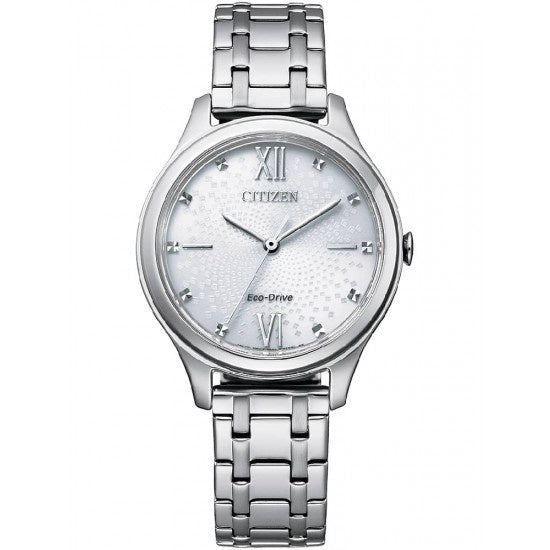 Citizen Ladies Eco Drive Silver Tone Bracelet EM0500-73A
