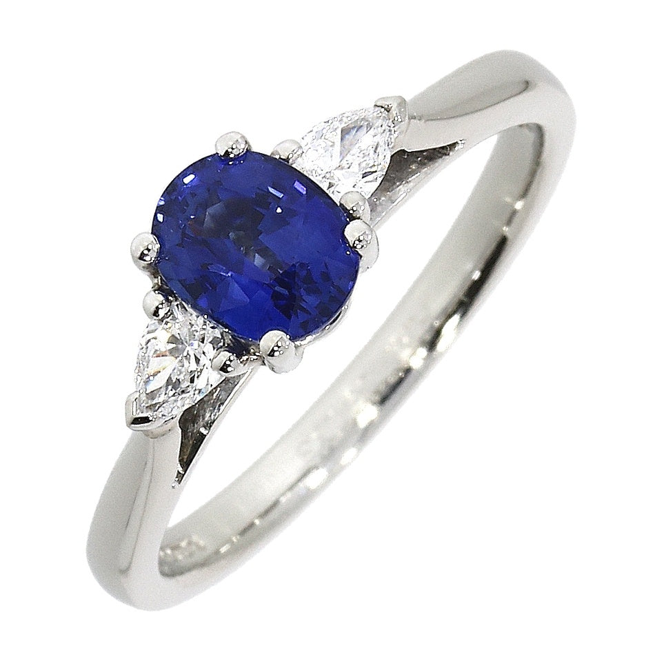 18ct Gold Oval Sapphire & Diamond Ring