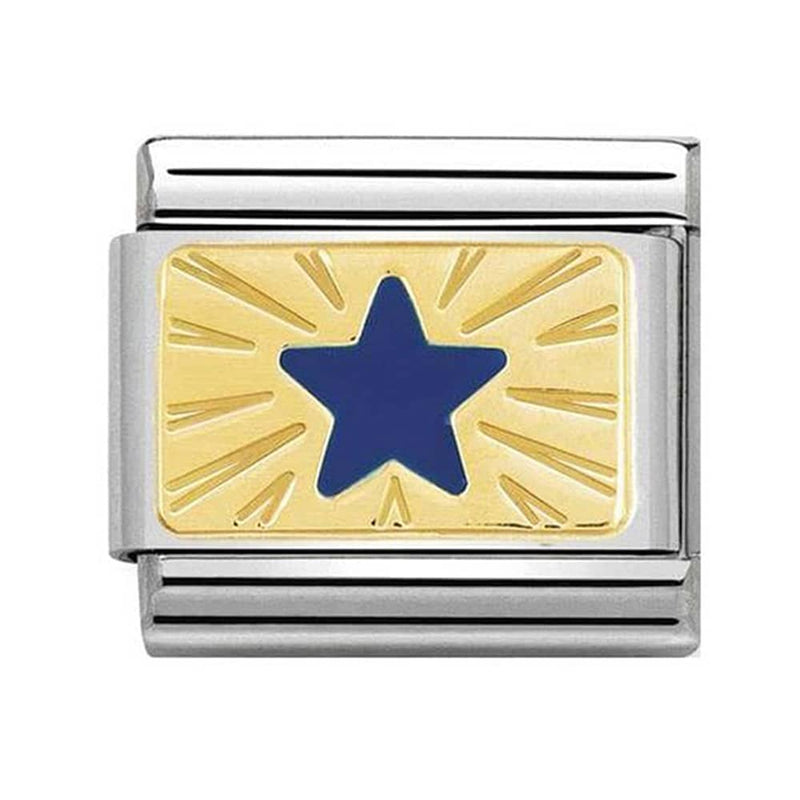 Nomination Gold Star Blue Charm 030284-41