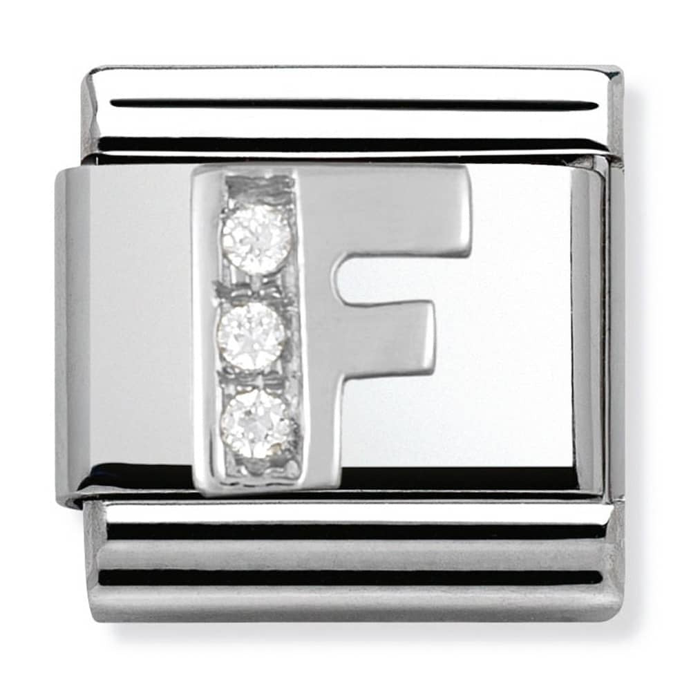 NOMINATION CZ Letter F Charm 330301-06
