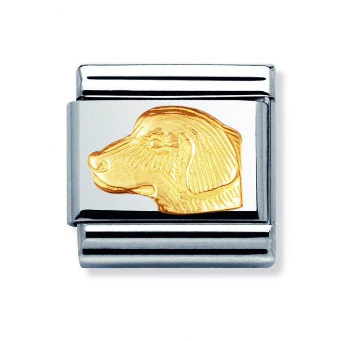 NOMINATION Composable Gold Dog Head Link ~ 030122/38