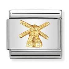 Nomination Gold Windmill Charm 030123-03