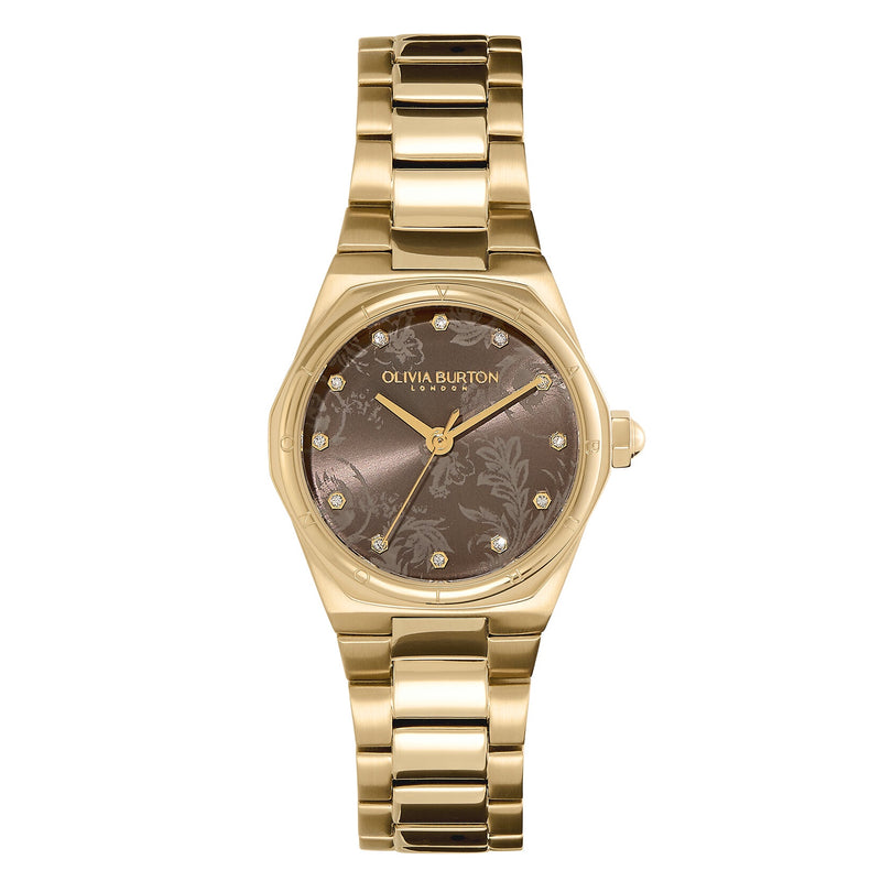 Olivia Burton Sports Luxe Mini Hexa Mushroom & Gold Bracelet Watch 24000107