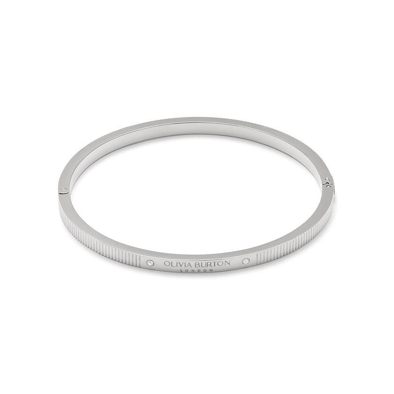 Olivia Burton Classic Linear Silver Bangle 24100013