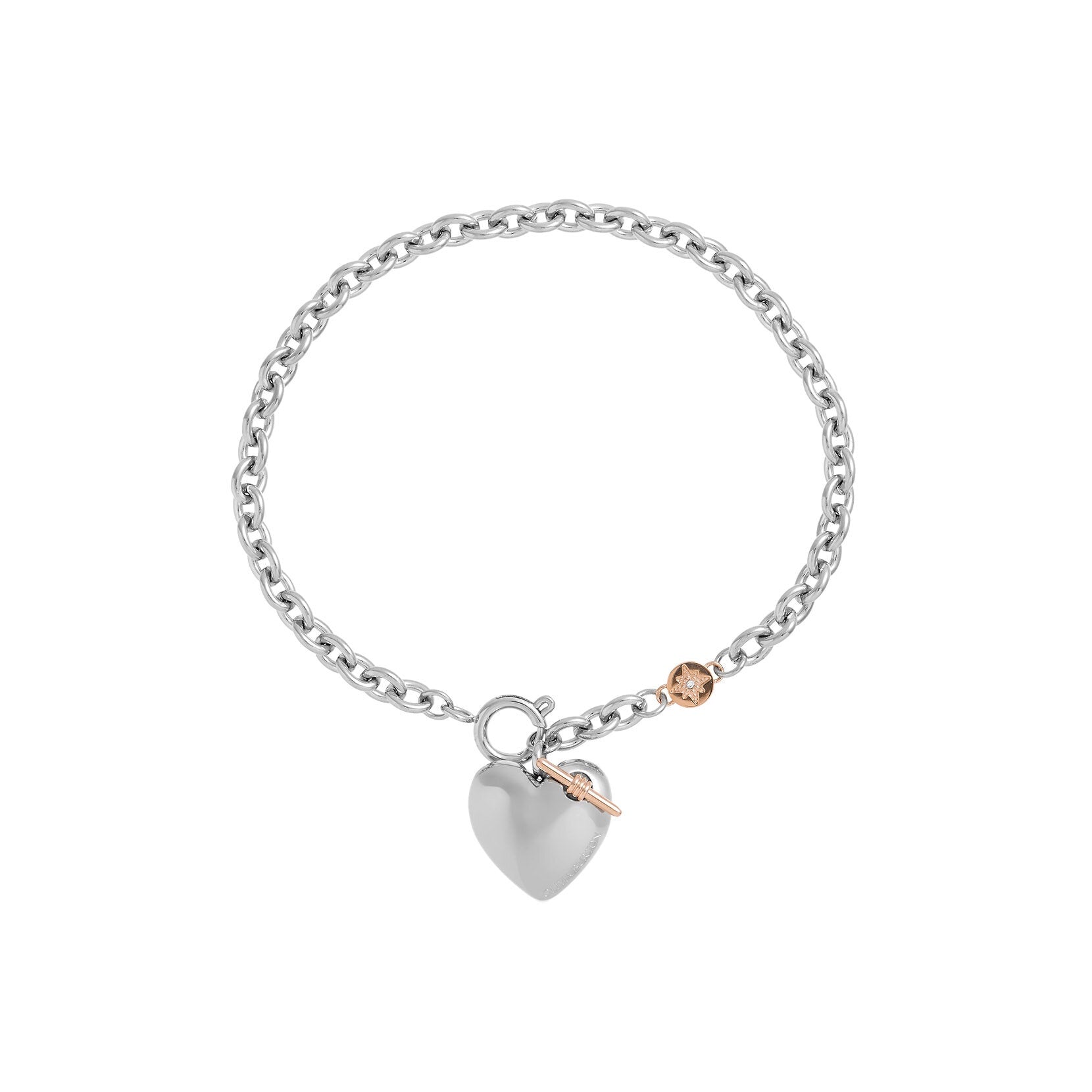 Olivia Burton Classic Knot Heart Silver Bracelet 24100035