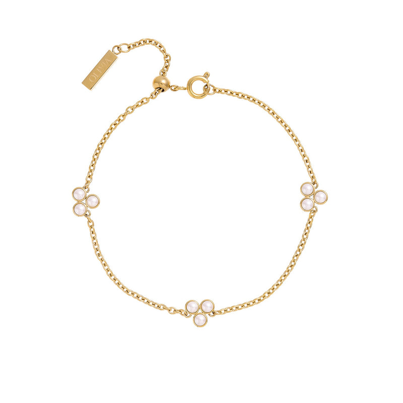 Olivia Burton Pearl Cluster Gold Bracelet 24100069