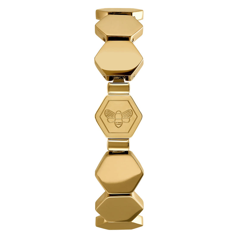 Olivia Burton Trend Edition Honeycomb Gold Plated Slim Cuff Bracelet 24100155