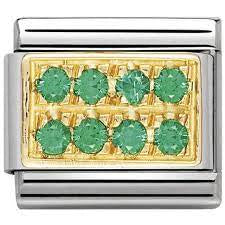 Nomination Green Pave CZ Charm 030314-03