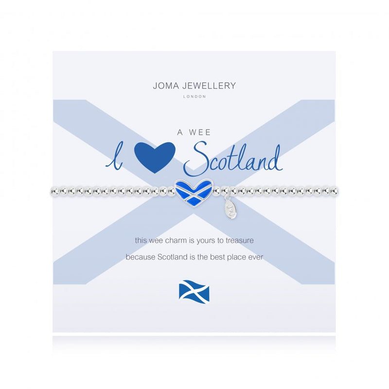 Joma Jewellery A Wee I Love Scotland Bracelet 2548