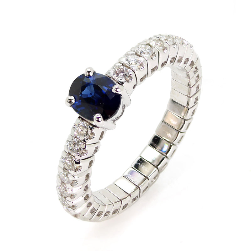 18ct Gold Sapphire & Diamond Ring ASM1487