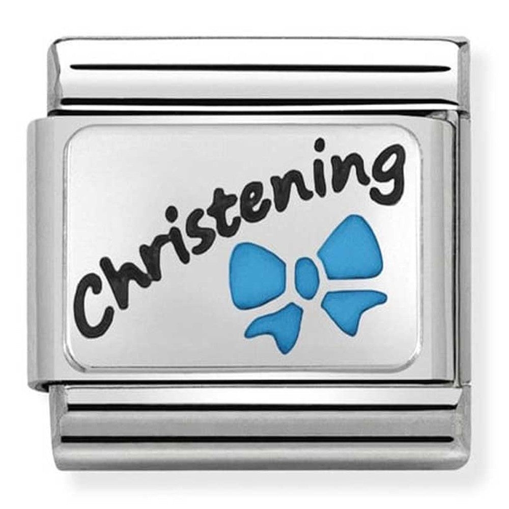 NOMINATION Enamel Light Blue Christening Charm 330208-18