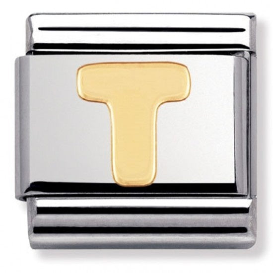 NOMINATION Gold Letter T Charm 030101 20