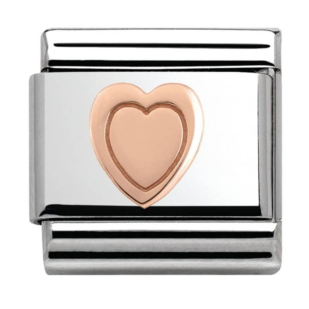NOMINATION Rose Gold Heart Charm 430104-03