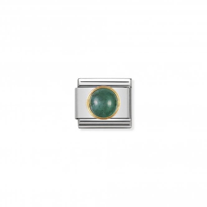 NOMINATION Composable Classic Round Gold Emerald Link 030505/09