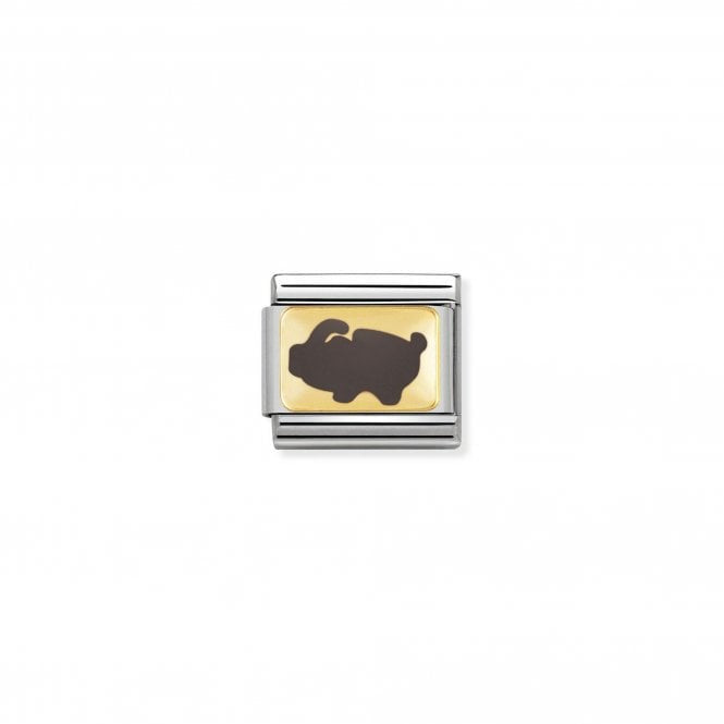 NOMINATION  Classic Chinese Zodiac Gold Pig Grey Link 030275/32
