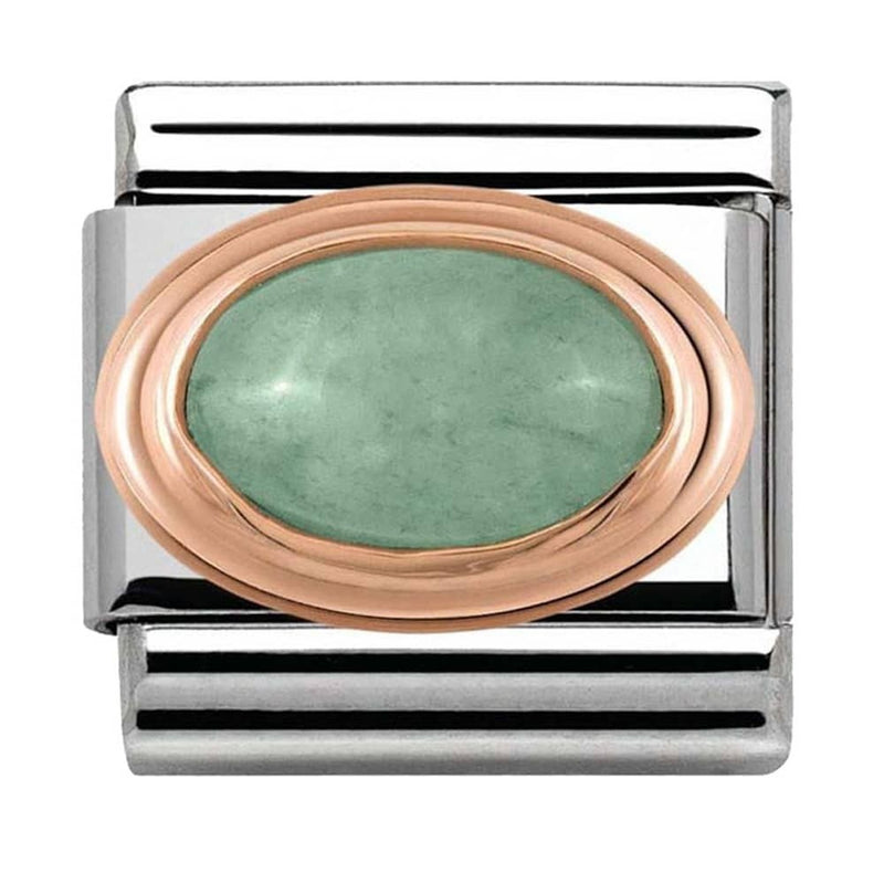 Nomination Rose Gold Green Aventurine Charm 430501-23