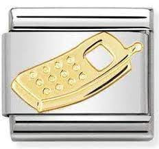 Nomination Gold Cell Phone Charm 030108-11