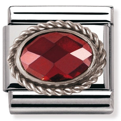 NOMINATION Faceted Red CZ Charm 330604-005