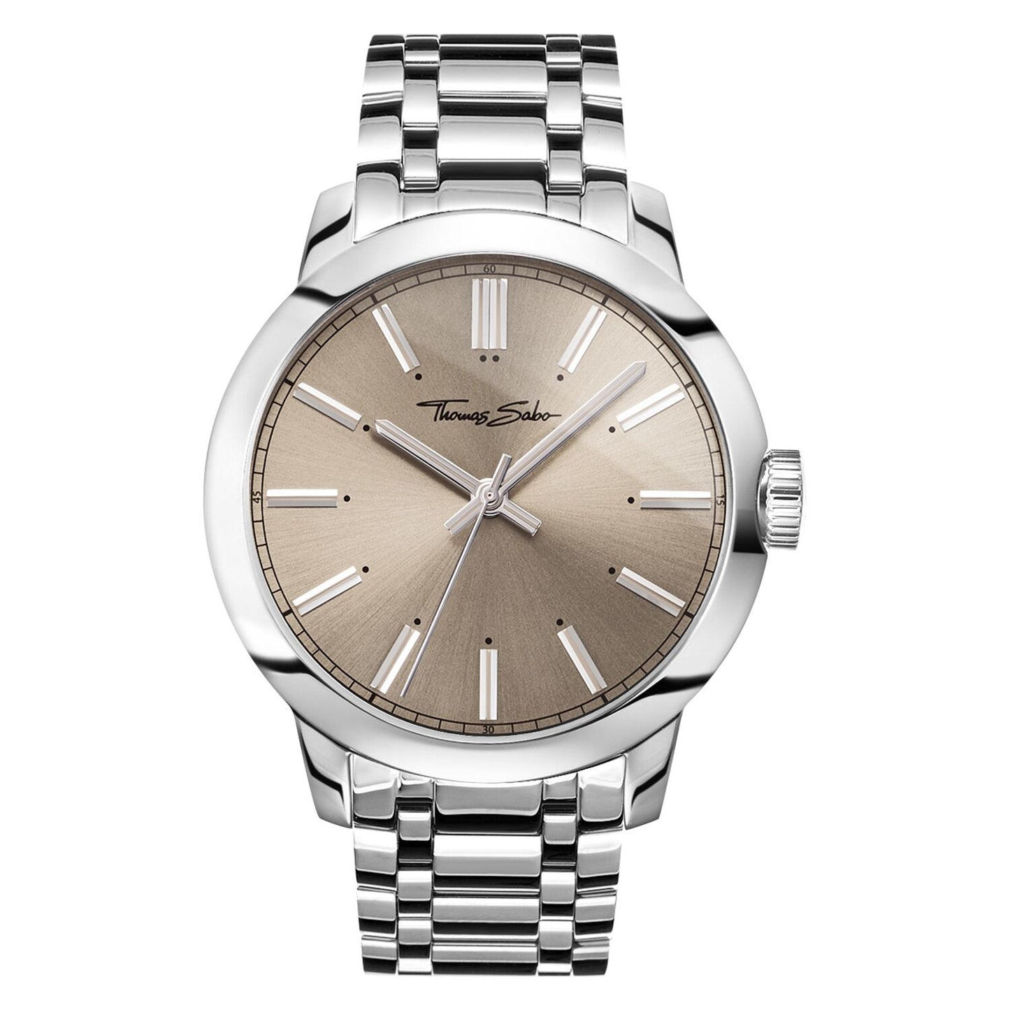 Thomas Sabo Rebel At Heart Leather Taupe Mens Watch WA0311-201-214-46mm