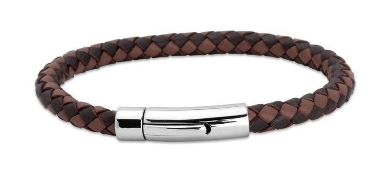 Unique & Co Brown Leather Bracelet A40MB/19cm